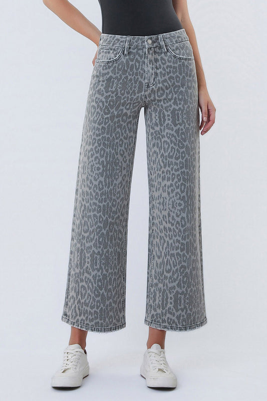 Grey Leopard Jeans